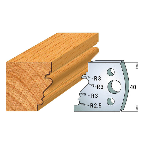 CMT 690.122 Profile Knives For Insert Shaper System 1-37/64" x 5/32" (40x4mm) 2Pk