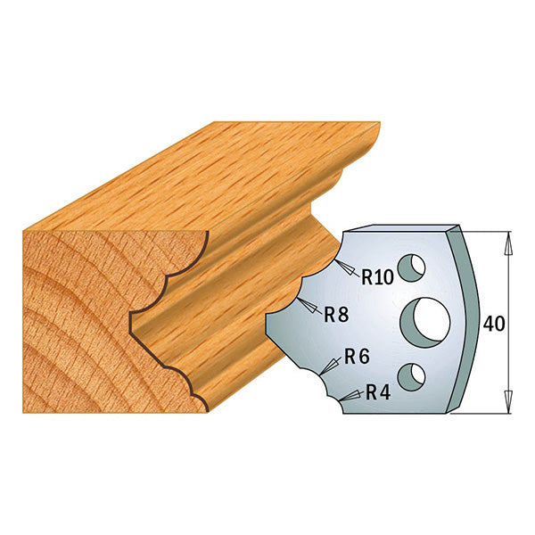CMT 690.125 Profile Knives For Insert Shaper System 1-37/64" x 5/32" (40x4mm) 2Pk