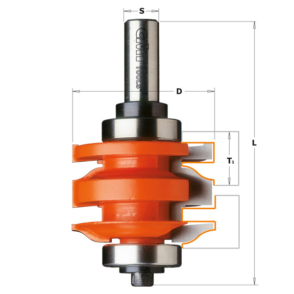 CMT 891.521.11 One-Piece Rail & Stile Bit 2" S=1/2"