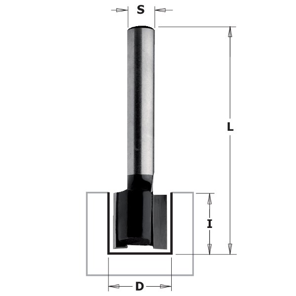 CMT 80101 Contractor Mortising Bit 1/2" Dia. 1/4" Shank