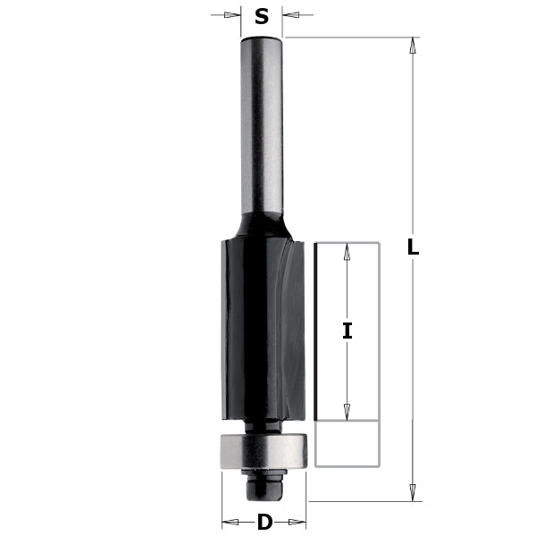 CMT 80605 Contractor Flush Trim Bit 1/2" x 1/2" S=1/4"