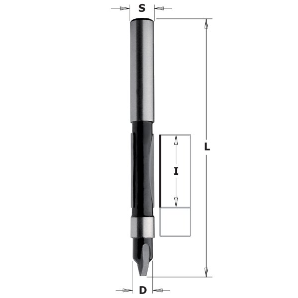 CMT 81601 Contractor Panel Pilot Bit 1/4" x 3/4" S=1/4"