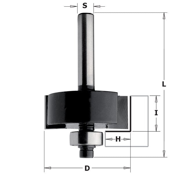 CMT 83501 Contractor Rabbeting Bit 1-1/4" x 1/2" S=1/4"