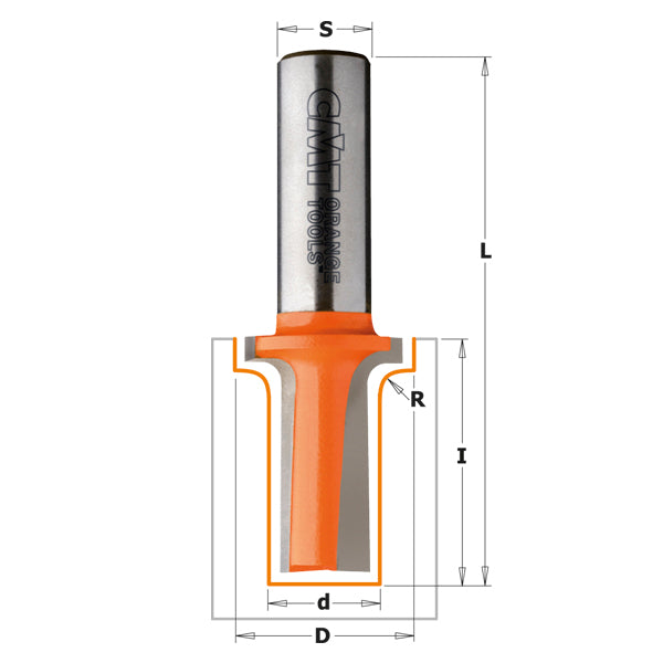 CMT 865.905.11 Decorative Ogee Bit 7/8" 1/2" R=1/8" S=1/2" (Profile C)