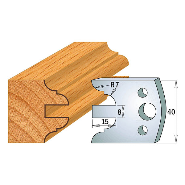 CMT 690.098 Profile Knives For Insert Shaper System 1-37/64" x 5/32" (40x4mm) 2Pk