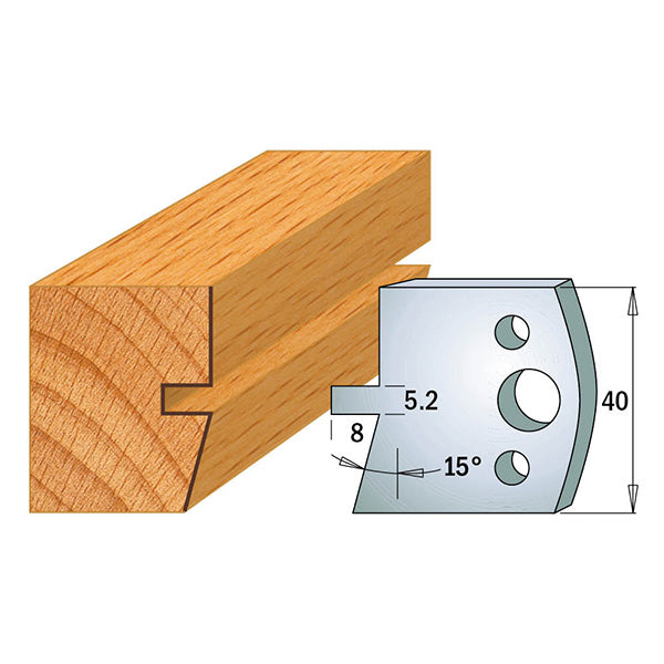 CMT 690.086 Profile Knives For Insert Shaper System 1-37/64" x 5/32" (40x4mm) 2Pk