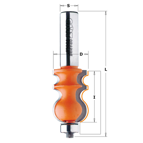 CMT 855.901.11 Moulding Bit 15/16" x 1-3/8" S=1/2"