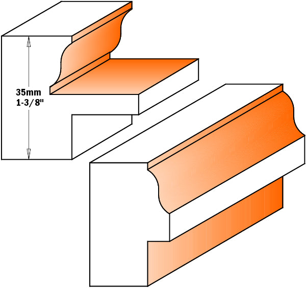 CMT 855.801.11 Window sash router bit sets