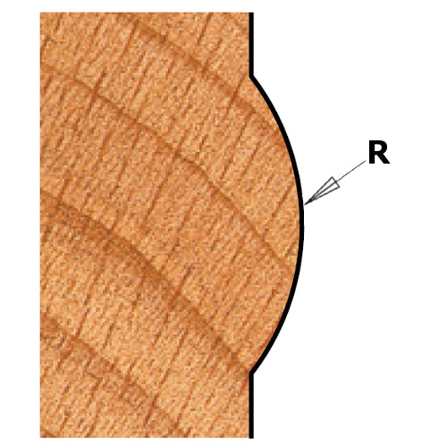 CMT 85411 Contractor Convex Edge Bit 13/16-inch Diameter 23/32-inch Radius 1/4-inch Shank