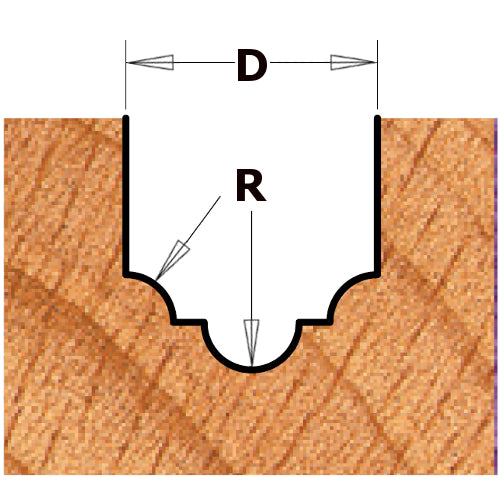 CMT 84805 Contractor Plunge Ogee Bit 1-2-inch Diameter 3/32-inch Radius 1/4-inch Shank