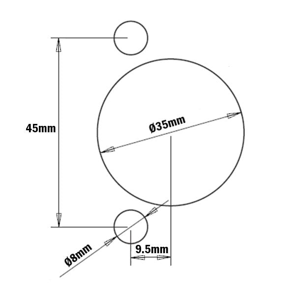 CMT CMT334-4595 Boring Head for 45/9.5mm Blum Hinges