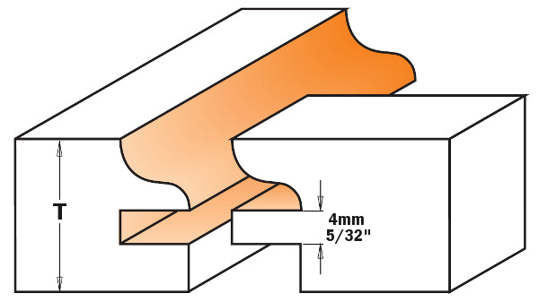 CMT 891.517.11 2-Piece Junior Rail & Stile Bit Set 1-1/4-Inch Diameter 1/2-Inch Shank