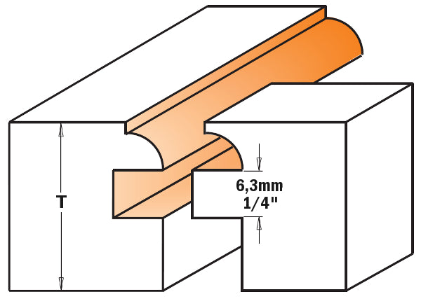 CMT 891.512.11 2-Piece Rail & Stile Bit Set 1-1/8-Inch Diameter 1/2-Inch Shank