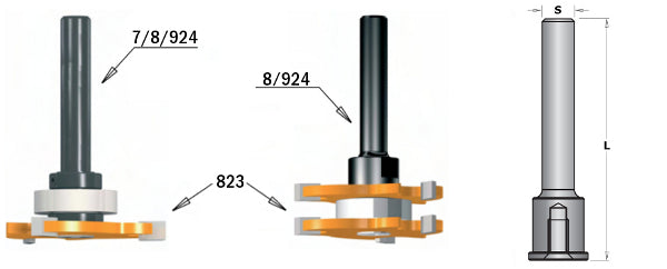 CMT 824.061.00 Slot Cutter Arbor, 1/4-Inch Shank
