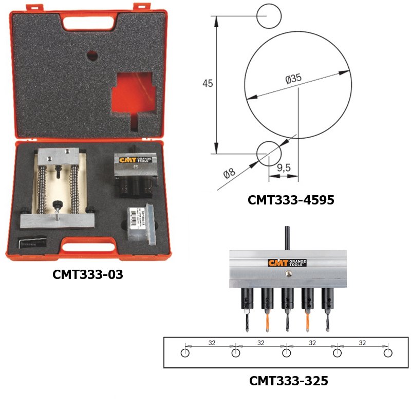 CMT333-03 Universal Hinge Boring System