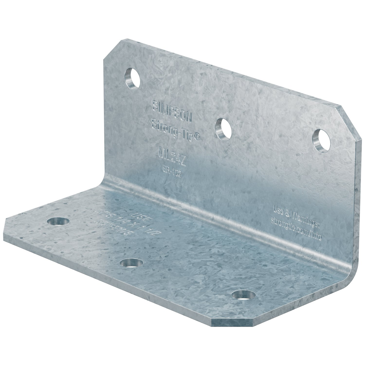 Simpson ML24Z 2 x 4 ZMAX Galvanized Medium L Angle