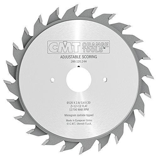 CMT 289.120.24H Industrial Adjustable Scoring Blade 120 x 20mm T12+12 Flat