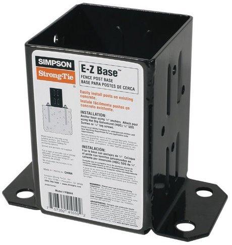 Simpson FPBB44 E-Z Base 4x4 Post Base with Black Finish