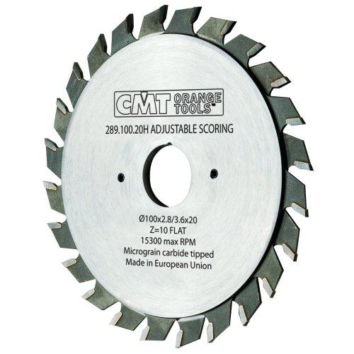 CMT 289.100.20H Industrial Adjustable Scoring Blade 100 x 20mm T10+10 Flat
