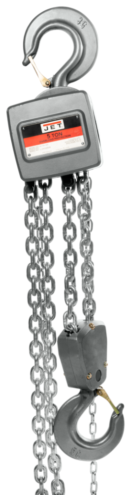 JET 5-Ton Aluminum Hand Chain Hoist with 20ft of Lift AL100-500-20