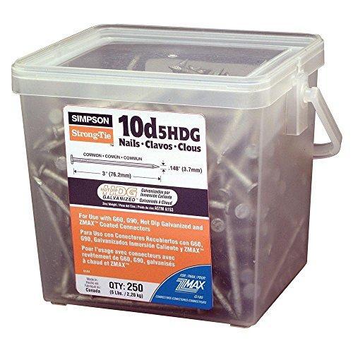 Simpson Strong-Drive 10D5HDG 10d x 3" SCN Smooth Shank Connector Nail, Hot-Dip Galvanized