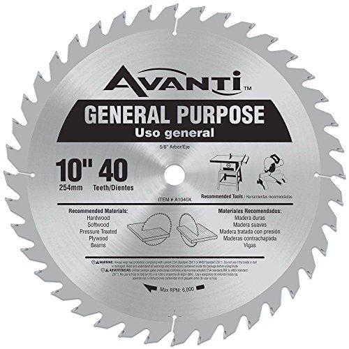 Avanti 10" x 40-Tooth General Purpose Circular Saw Blade A1040X
