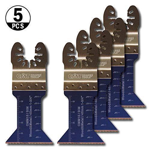 CMT OMM15-X5 1-3/4" Plunge and Flush-Cut Blade for Wood & Metal BIM (5-Pc)