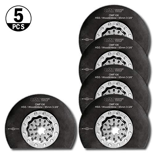 CMT OMF106-X5 3-3/8" Radial Saw Blade for Wood & Metal HSS Starlock (5-Pc)