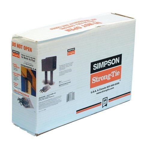 Simpson 4" Beam x 4" Post Column Cap w/SDS Screws, Gray Paint, CCQ44SDS2.5-R