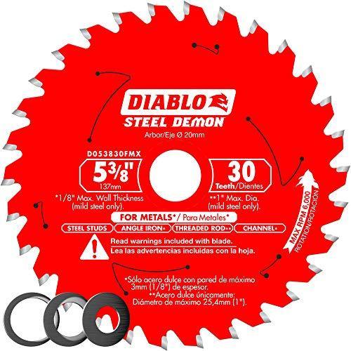 Diablo 5-3/8" x 30T Steel Demon Carbide Saw Blade for Medium Metal D053830FMX