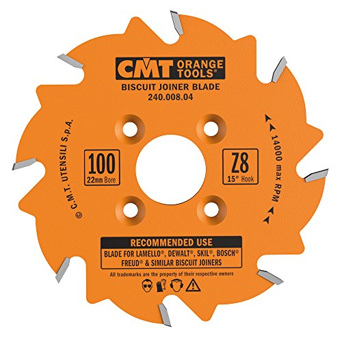 CMT 240.008.04 Biscuit Joiner 4" x22mm T8