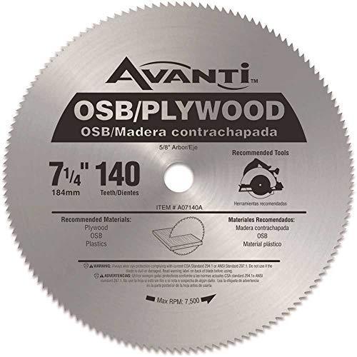 Avanti 7-1/4" x 140-Tooth OSB/Plywood Circular Saw Blade A07140A