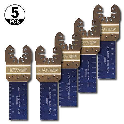 CMT OMM02-X5 7/8" Plunge and Flush-Cut Blade for Wood HCS (5-Pc)