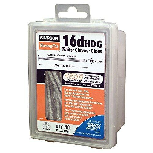 Simpson Strong-Drive 16d x 3-1/2" SCN Smooth Shank Connector Nail, Hot-Dip Galvanized