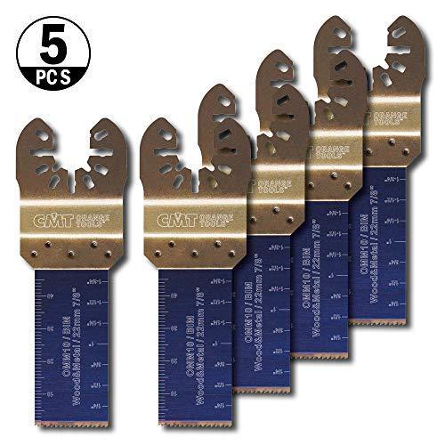 CMT OMM10-X5 7/8" Plunge and Flush-Cut for Wood & Metal BIM (5-Pc)