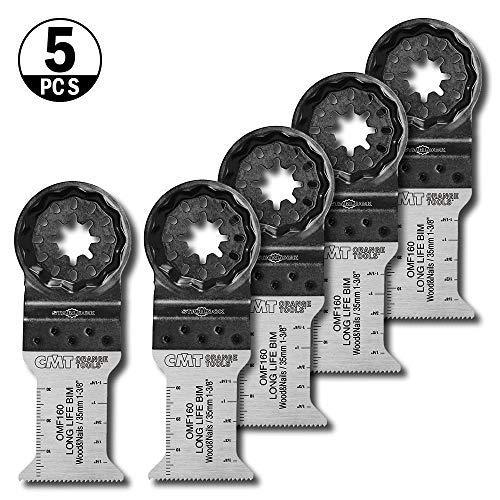 CMT OMF160-X5 1-3/8" Plunge Cut Blade for Wood & Nails BIM Starlock (5-Pc)