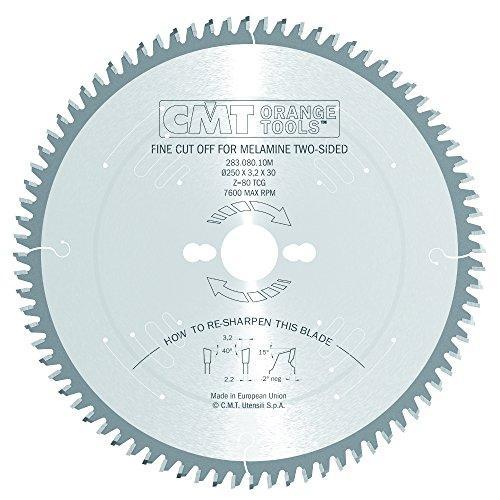 CMT 283.080.10M Ultra Finish Plywood & Melamine Saw Blade 250x30mm T80 Hi-ATB
