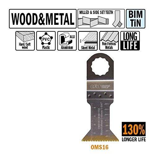 CMT OMS16-X1 1-3/4" Plunge & Flush-Cut for Wood & Metal BIM+TIN (1-Pc)