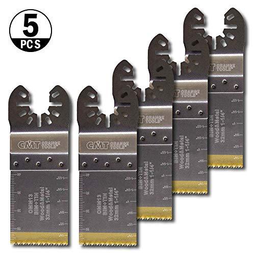 CMT OMM13-X5 1-5/16" Plunge & Flush-Cut Blade for Wood & Metal BIM+TIN (5-Pc)