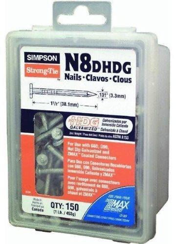 Simpson Strong-Drive 8d x 1-1/2" SCN Smooth Shank Connector Nail, Hot-Dip Galvanized