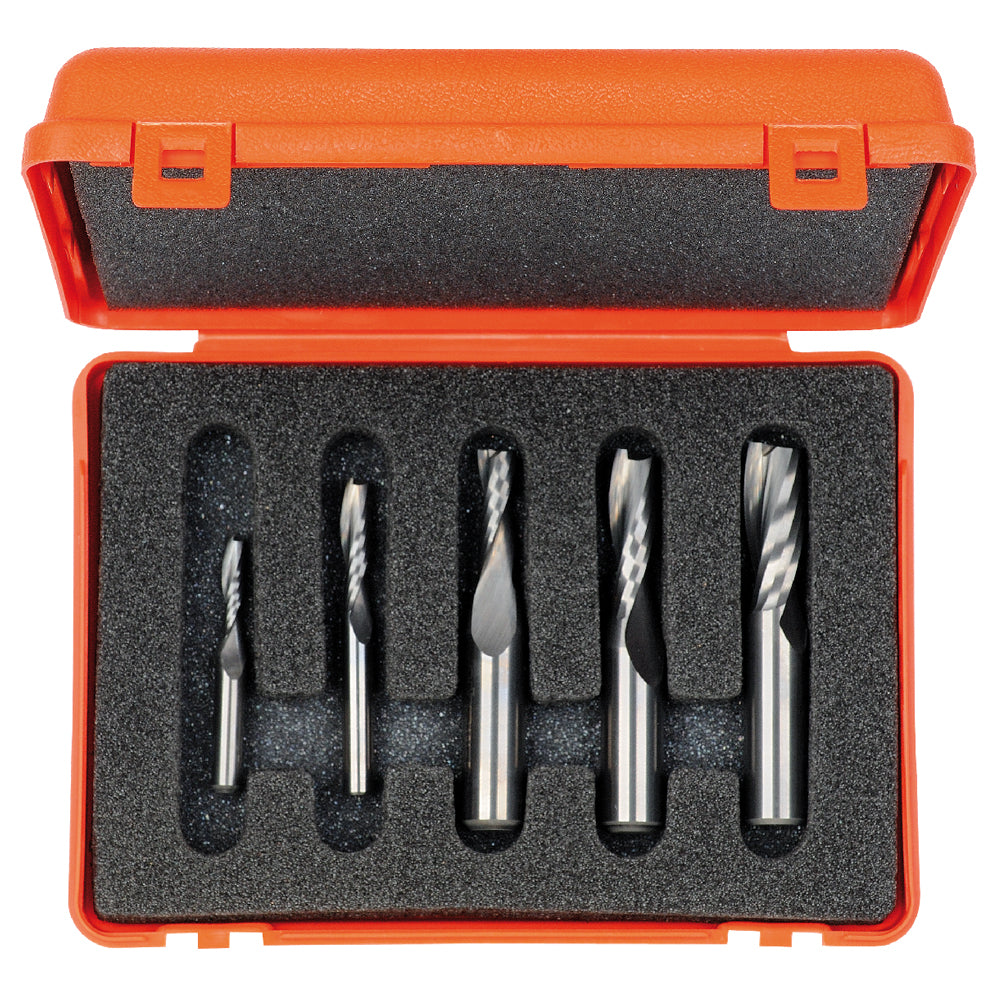 CMT 192.000.02 Solid Carbide 5-Piece Upcut Spiral Bit Set 1/4" - 1/2" Shank RH