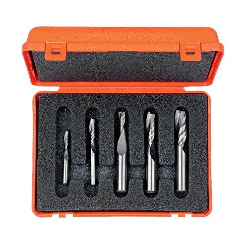 CMT 192.000.02 Solid Carbide 5-Piece Upcut Spiral Bit Set 1/4" - 1/2" Shank RH