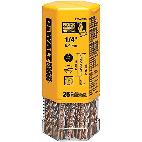 DeWalt 1/4" x 4" x 6" SDS+ Hammer Bit (Bulk 25) DW5417B25