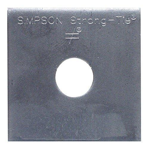 Simpson Strong-Tie BP 5/8-3HDG Bearing Plate 5/8" Bolt Dia 3" x 3" Hot-Dip Galvanized