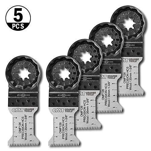 CMT OMF126-X5 1-3/8" Precision Cut Blade w/Japanese Toothing HCS Starlock (5-Pc)