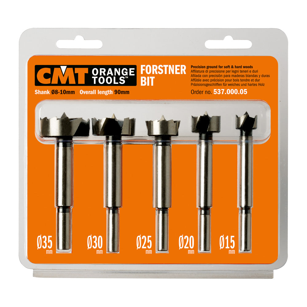 CMT 537.000.05 Forstner Bit Set S=8-10mm 5-Pcs RH