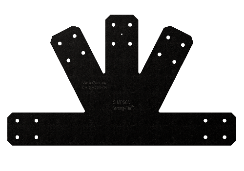 Simpson Strong-Tie APVGP612 Avant Decorative Gable Plate- Black Powder Coat