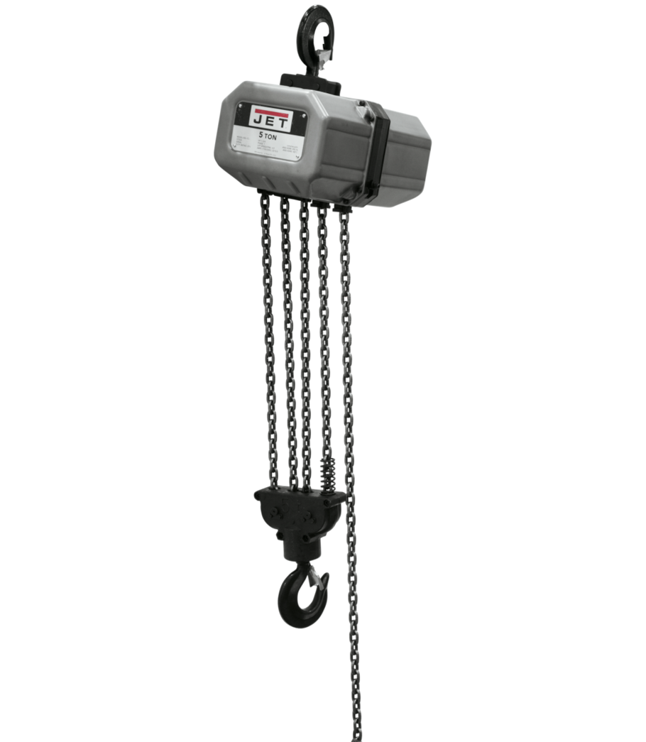 JET 5SS-3C-15, 5-Ton Electric Chain Hoist 3-Phase 15' lift
