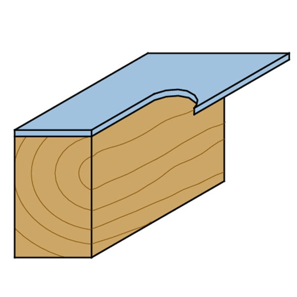 CMT 806.191.11 Super-Duty Flush Trim Bit 1-Inch Cutting Length 1/4-Inch Shank