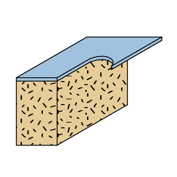 CMT 806.227.11 3-Flute Super Duty Flush Trim Bit with 1-Inch Cutting Length and 1/4-Inch Shank